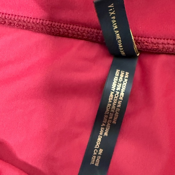 VIX Paula Hermanny Bia Red Bikini Bottoms Womens Brazilian Size L - Picture 4 of 9